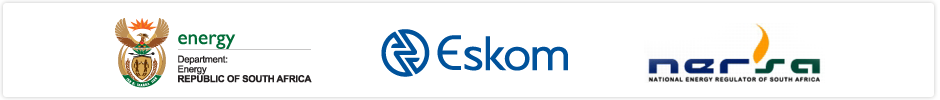 Footer logos: Energy Department, Eskom, NERA